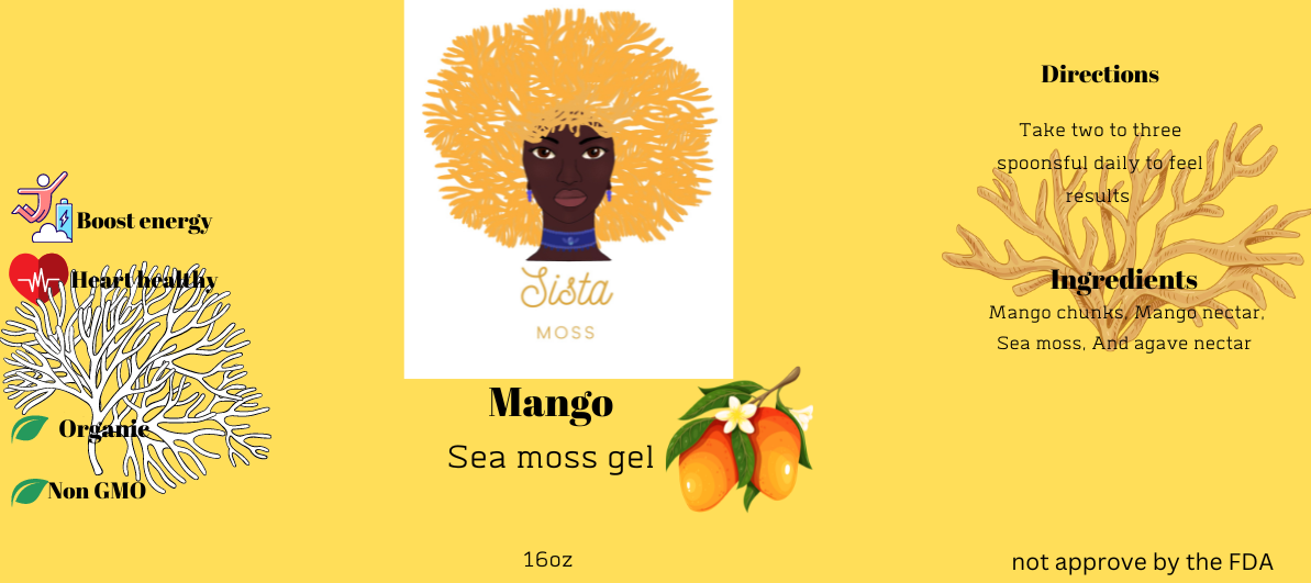Mango sea moss gels